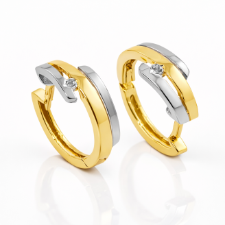 Cercei rotunzi cu o piatră