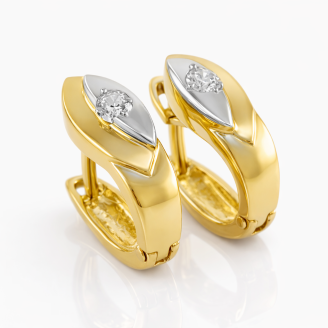 Cercei marquise cu o piatră