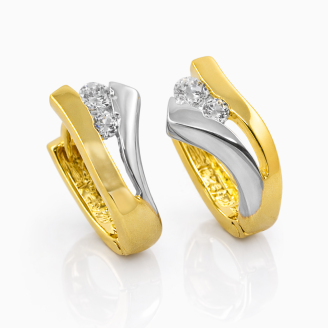 Cercei cu două pietre